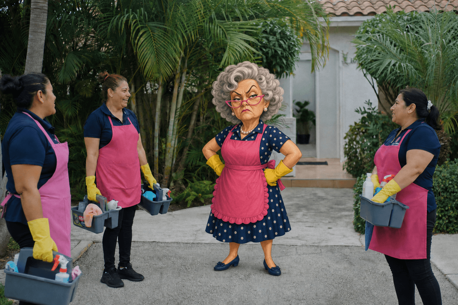 A M.I.L. Cleaners owner leading a vetted crew on the job